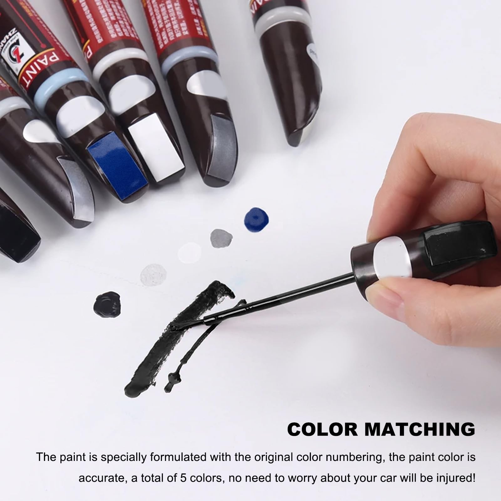 Sbulhia Touch Up Paint for Cars, Two-In-One 1 Count (Pack of 1), White Pearl