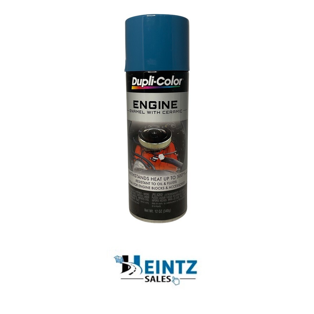 Duplicolor DE1608 GM Blue Engine Enamel Paint With Ceramic – 12 oz.