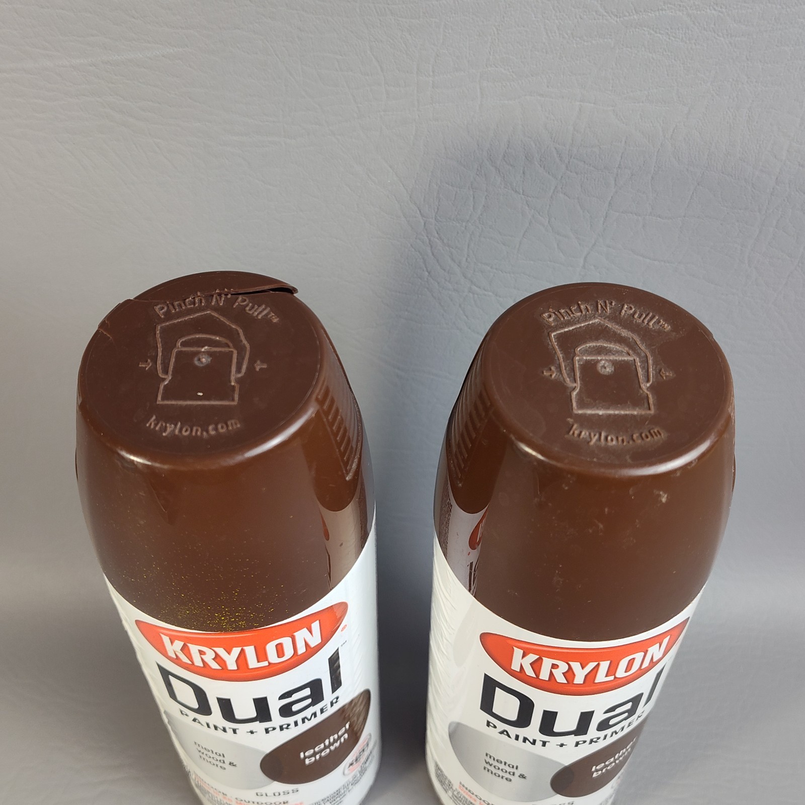 Krylon Dual Paint & Primer Gloss Leather Brown 88123 Indoor/Outdoor 2 Pack