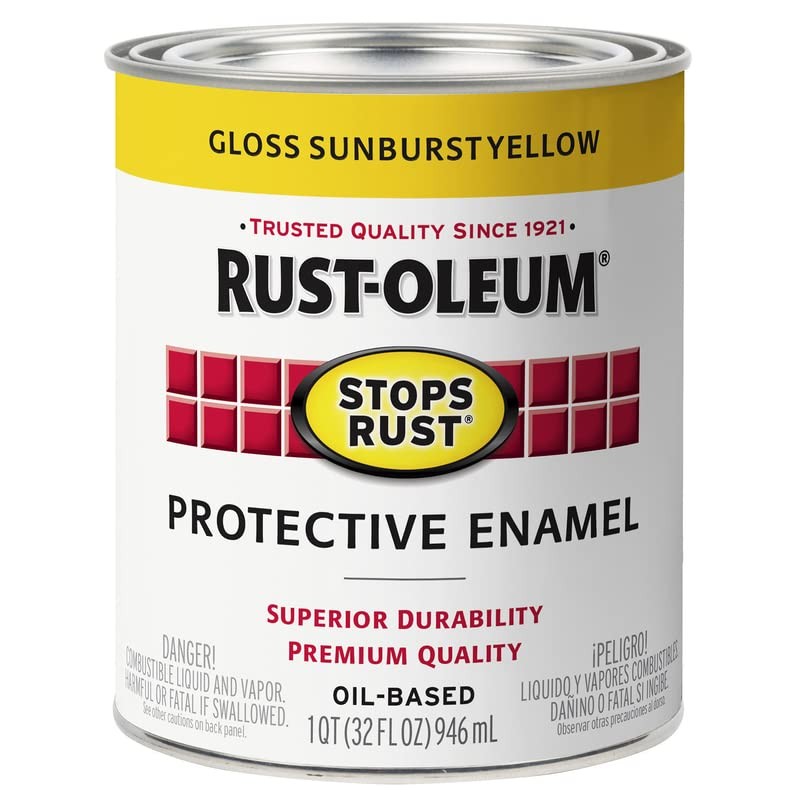 Rust-Oleum Stops Rust Gloss Sunburst Yellow Oil-based Industrial Enamel Paint Q