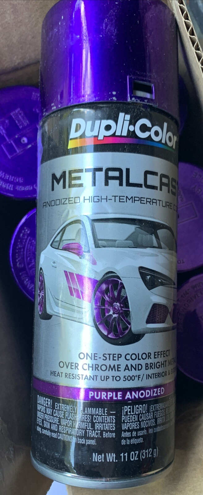 Duplicolor MC204 MetalCast PURPLE Anodized Heat Resistant Coat (6 Spray Cans)