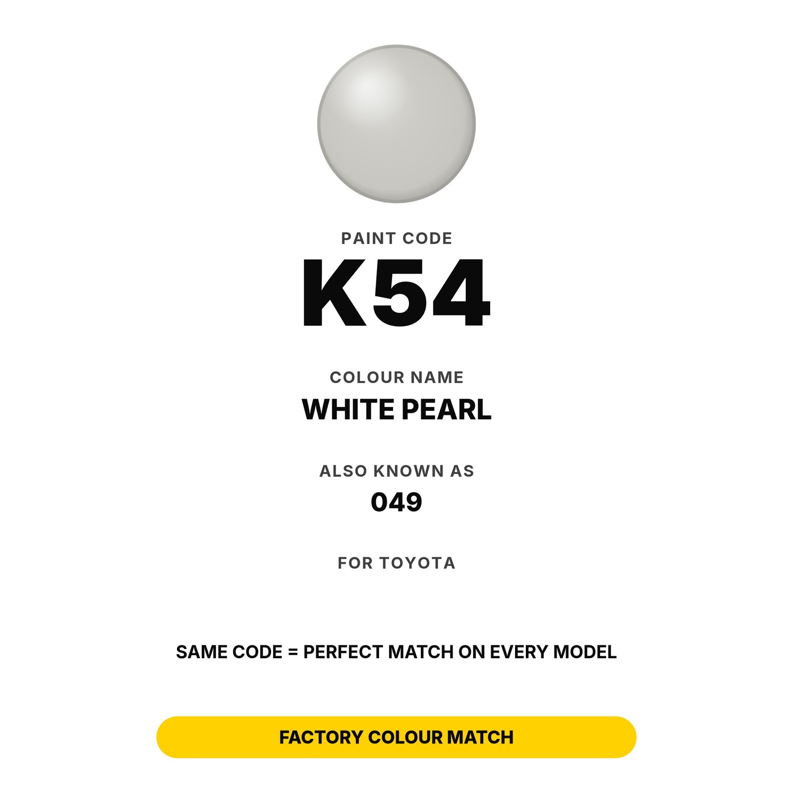 Touch Up Paint For Toyota K54 White Pearl Set Ute Scratch Repair Paint