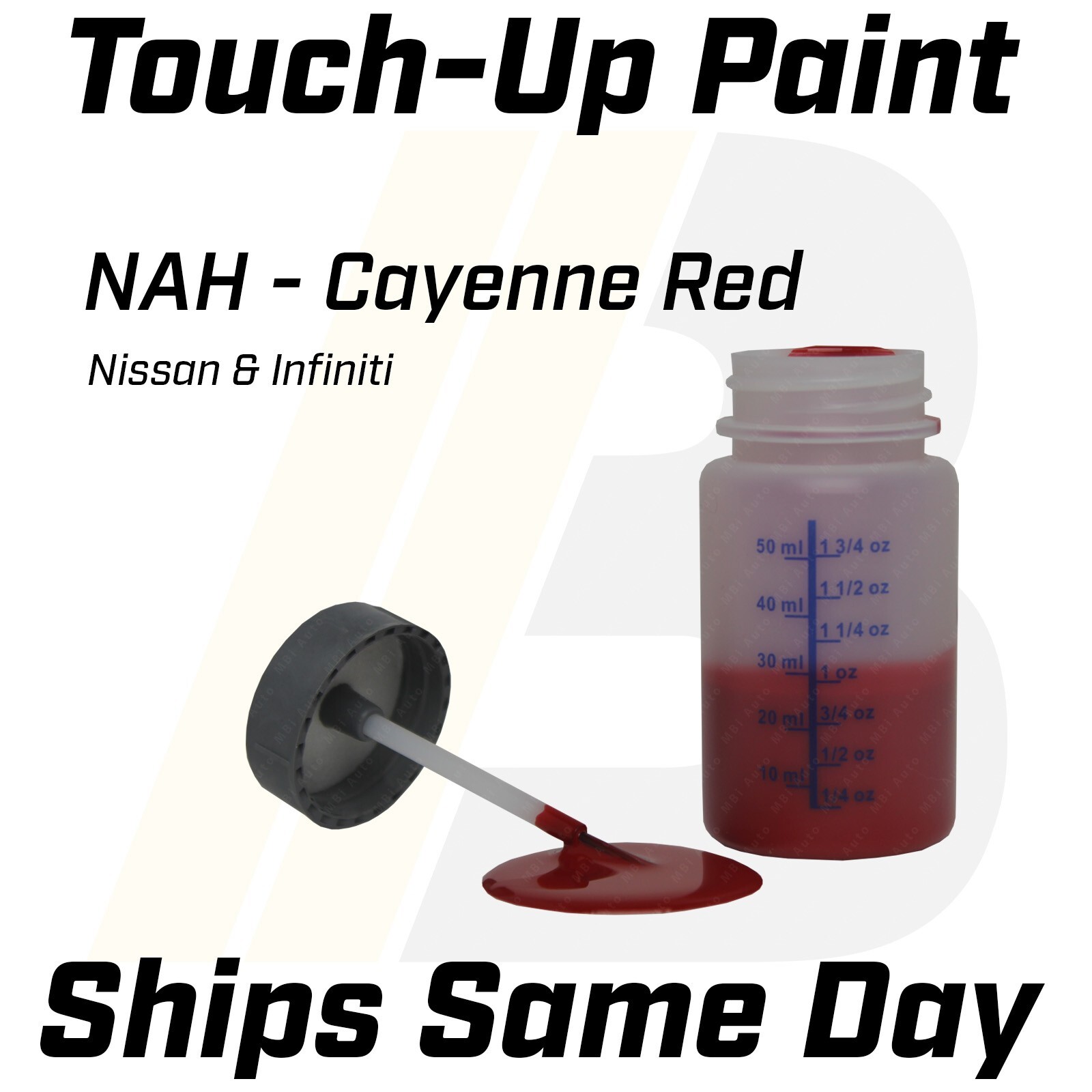 NAH Cayenne Red Metallic – 1 Oz Touch Up Paint Kit w/ Brush for Nissan Infiniti