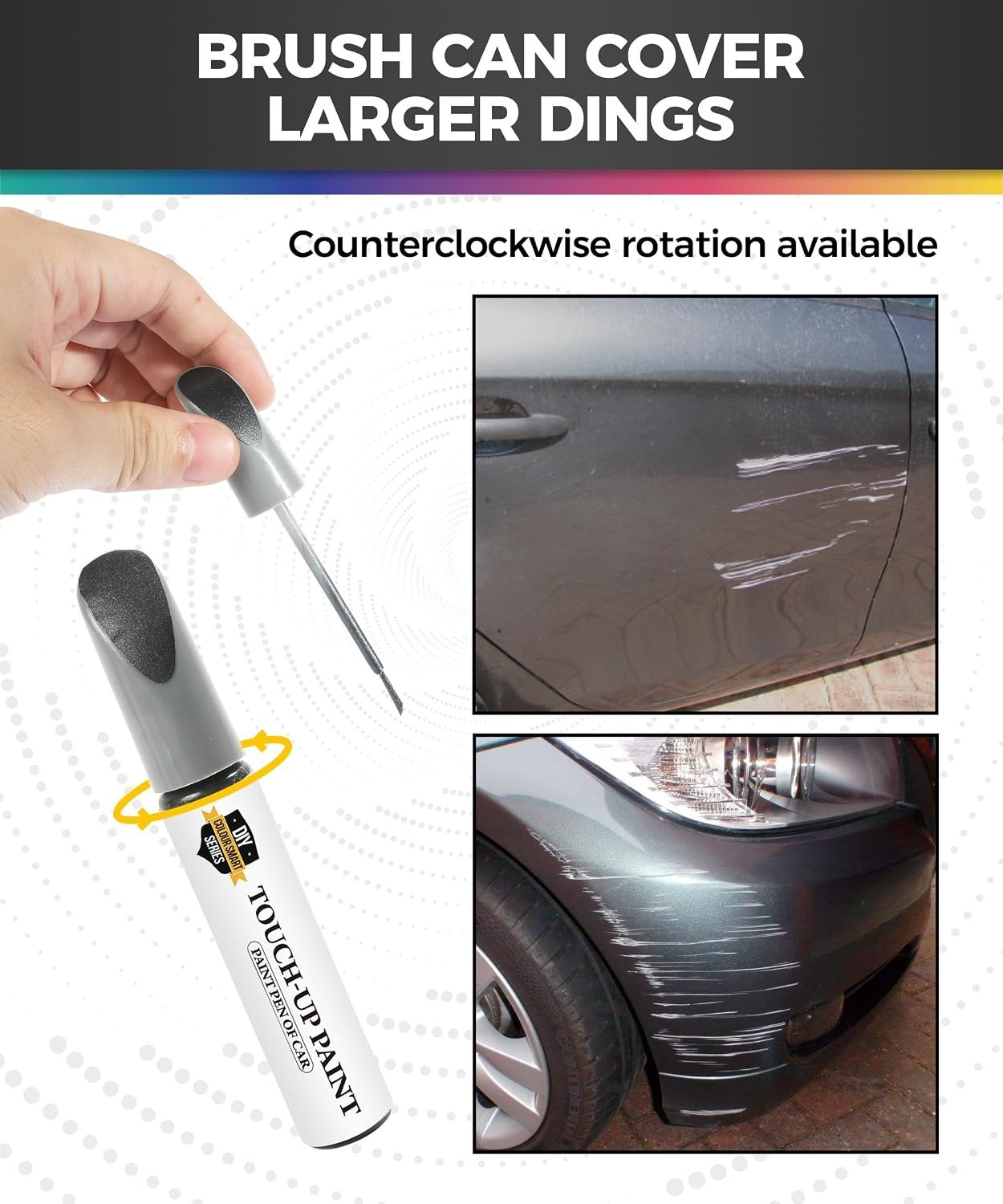 Effortless Gray Car Touch Up Paint Pen for Quick Scratch Repair – Metal Safe