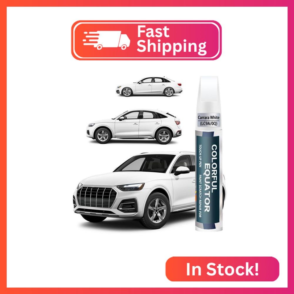 Carrara White(LC9A) Touch Up Paint Compatible with Audi, Car Paint Pen Scratch R