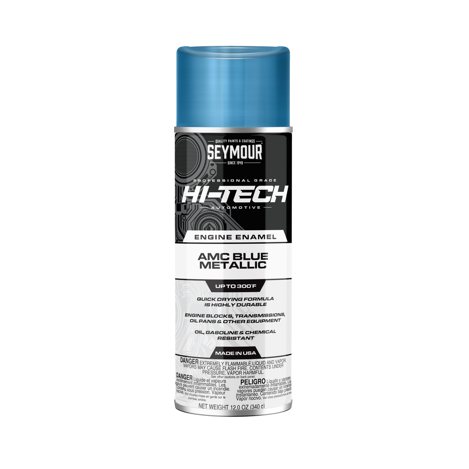 Seymour EN-66 Hi-Tech Engine Enamel Spray PaintAMC Blue Metallic (12 oz)