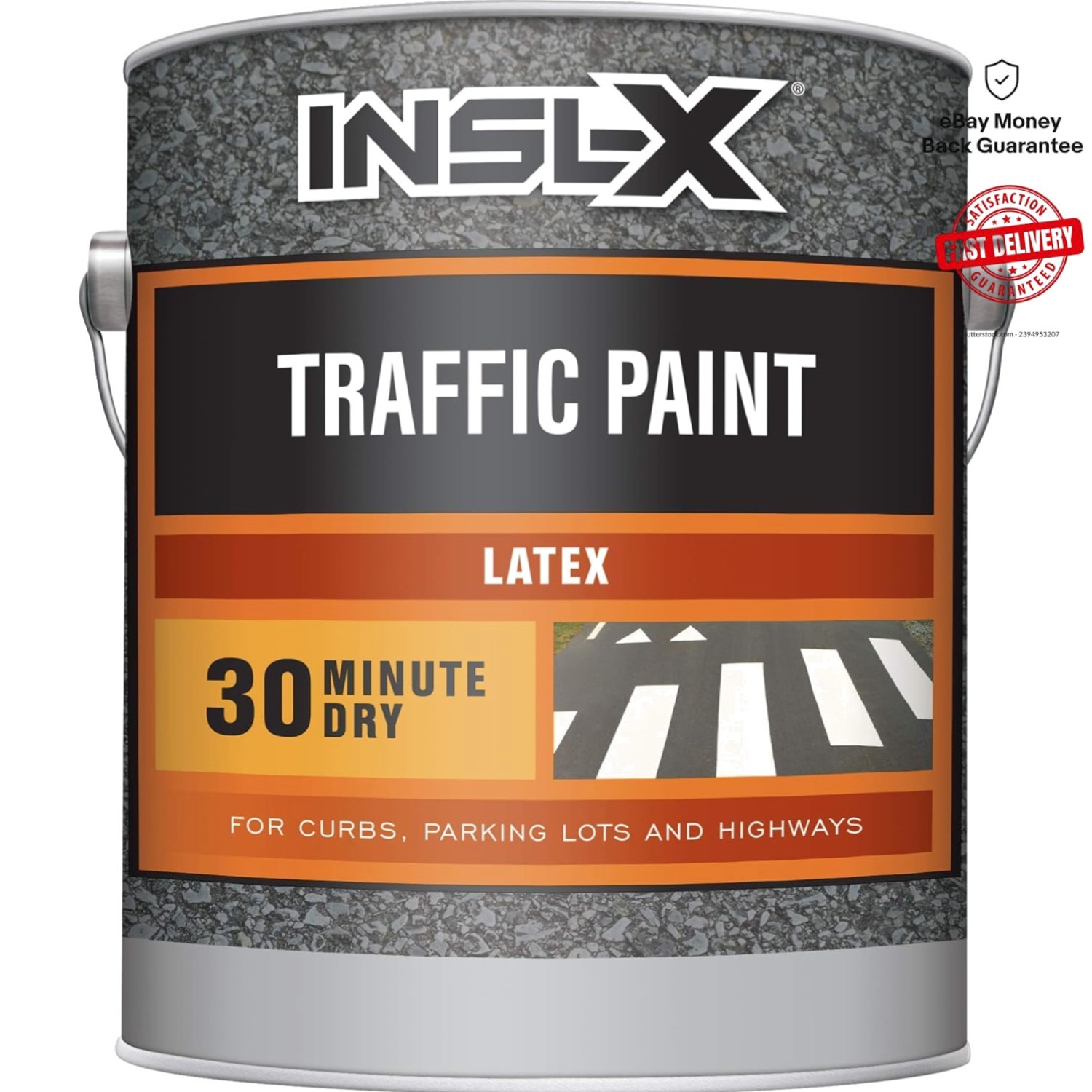 1 Gallon Reflective White Acrylic Traffic Paint for Indoor & Outdoor Use