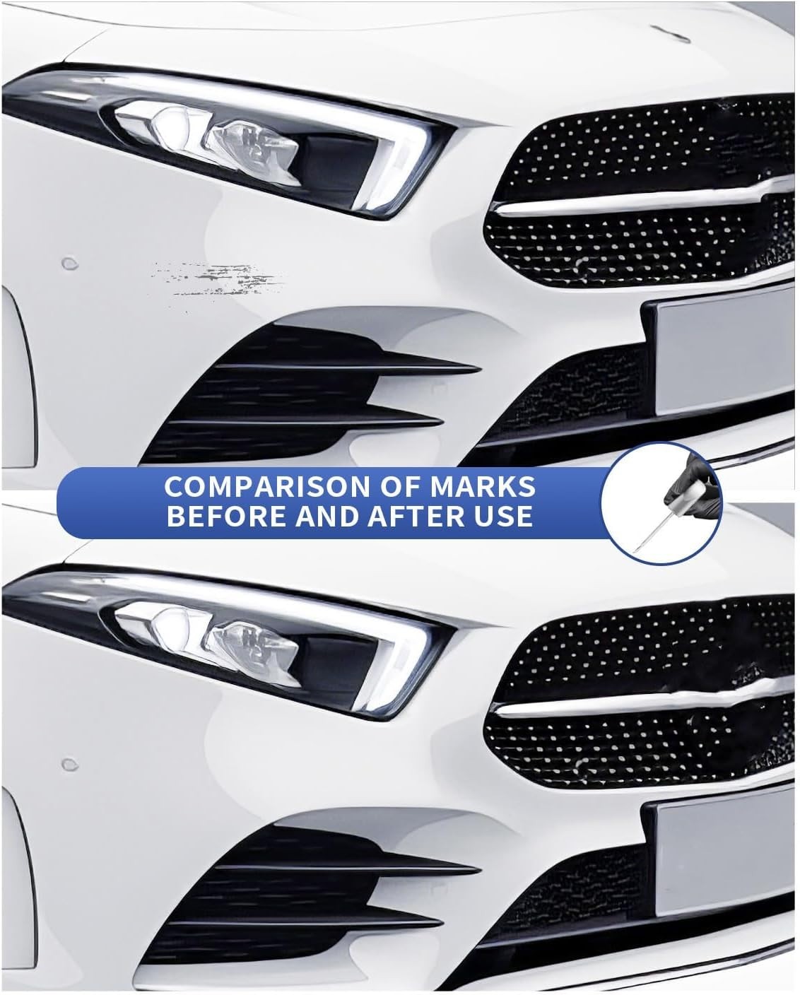 149/9149 Polar White Touch Up Paint Compatible with Mercedes-Benz Exact Match