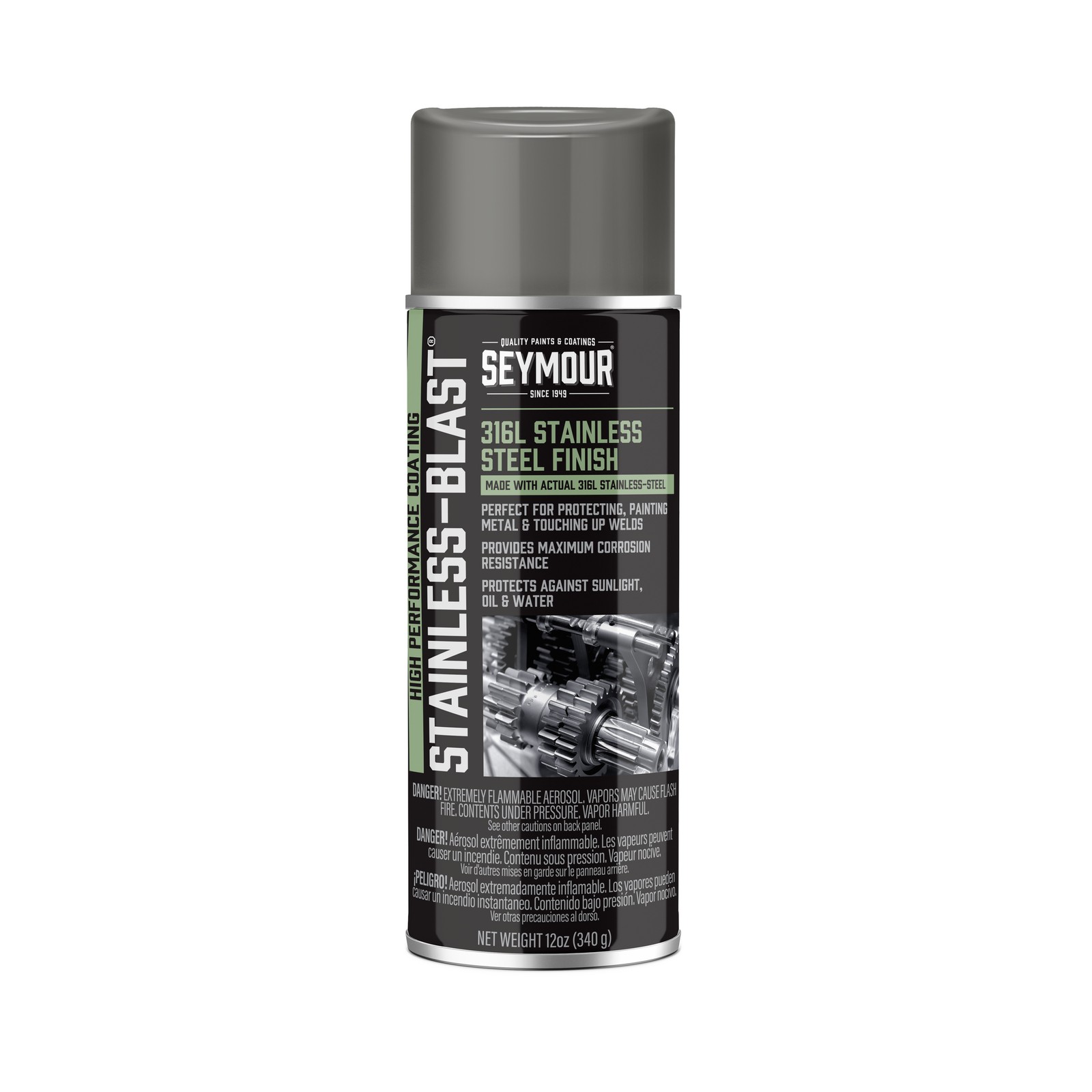 Seymour 16-54 Stainless-Blast Automotive Stainless Steel Spray Paint (13 oz)