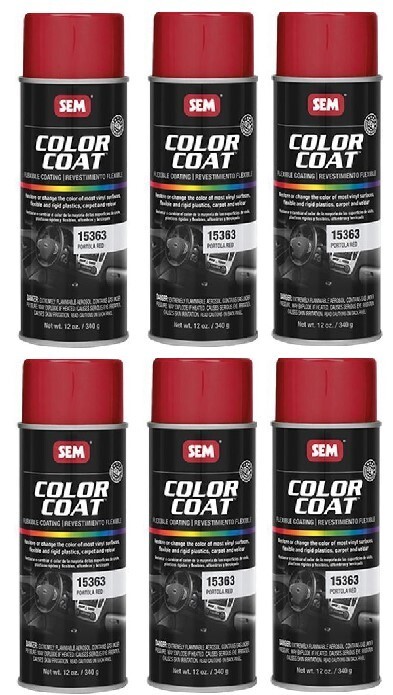 SEM 15363 Color Coat Portola Red Spray Paint Aerosol Can 12 oz. (6 Cans)