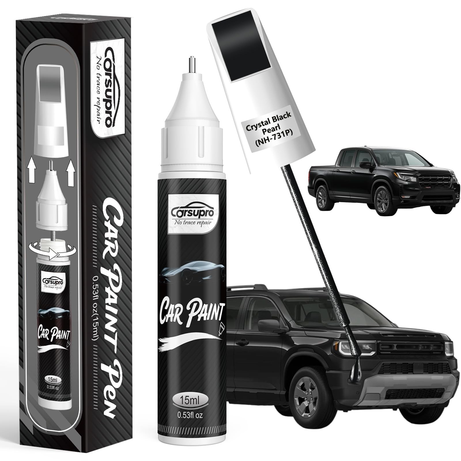 0.53 Fl Oz (Pack of 1), Crystal Black Pearl(NH-731P) for…