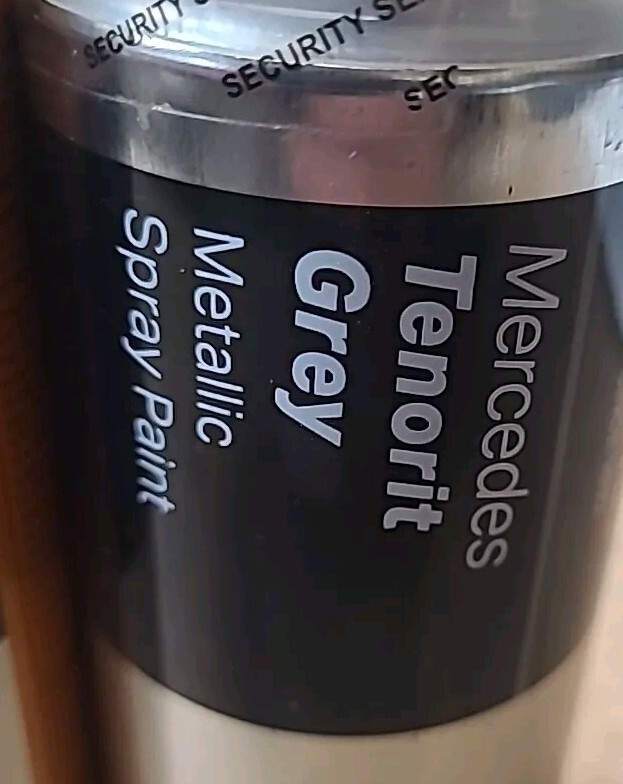 MERCEDES TENORIT GREY METALLIC SPRAY PAINT 300ML 2x CANS HALFORDS