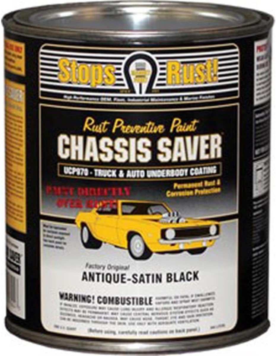 Magnet Paint Co Chassis Saver Rust Preventive Paint 1 Quart Satin Black for T…
