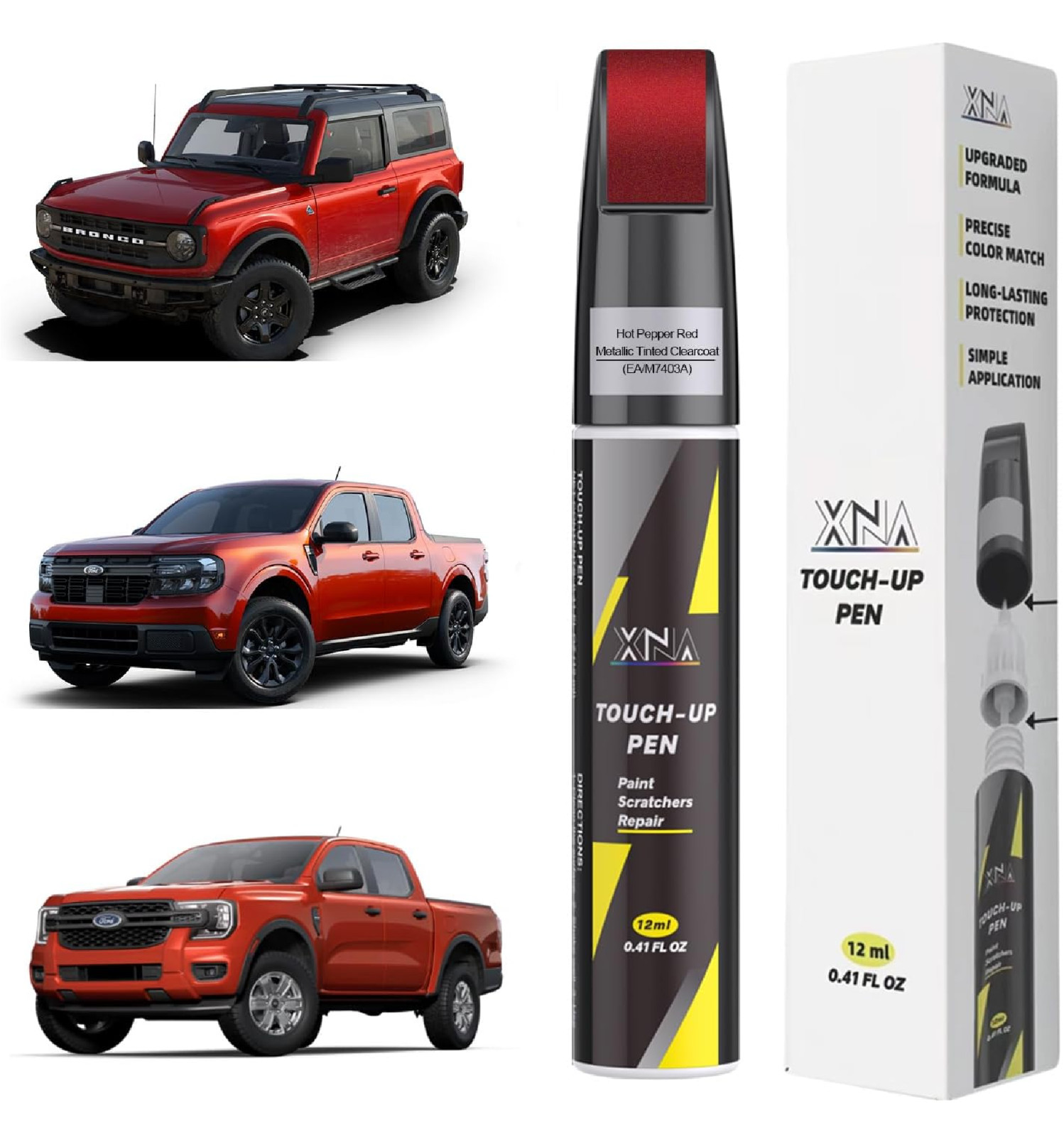 XNA Hot Pepper Red Metallic Tinted Clearcoat(EA/A3403A) for Ford Touch Up Paint,