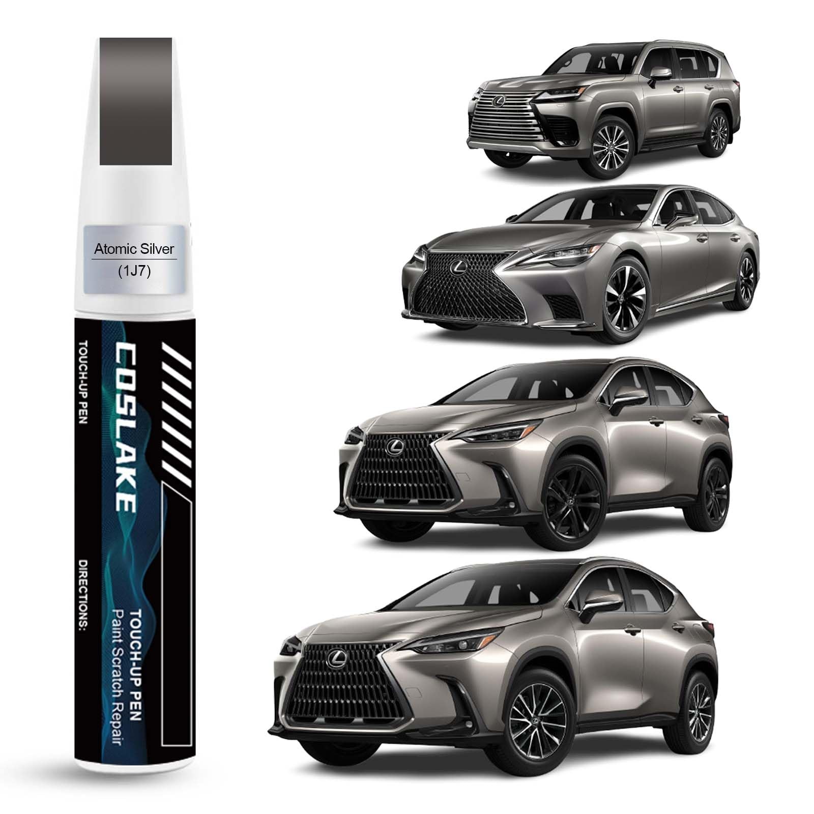 Touch Up Paint Kit For Lexus 1J7 Atomic Silver Metallic Scratch Repair Kit