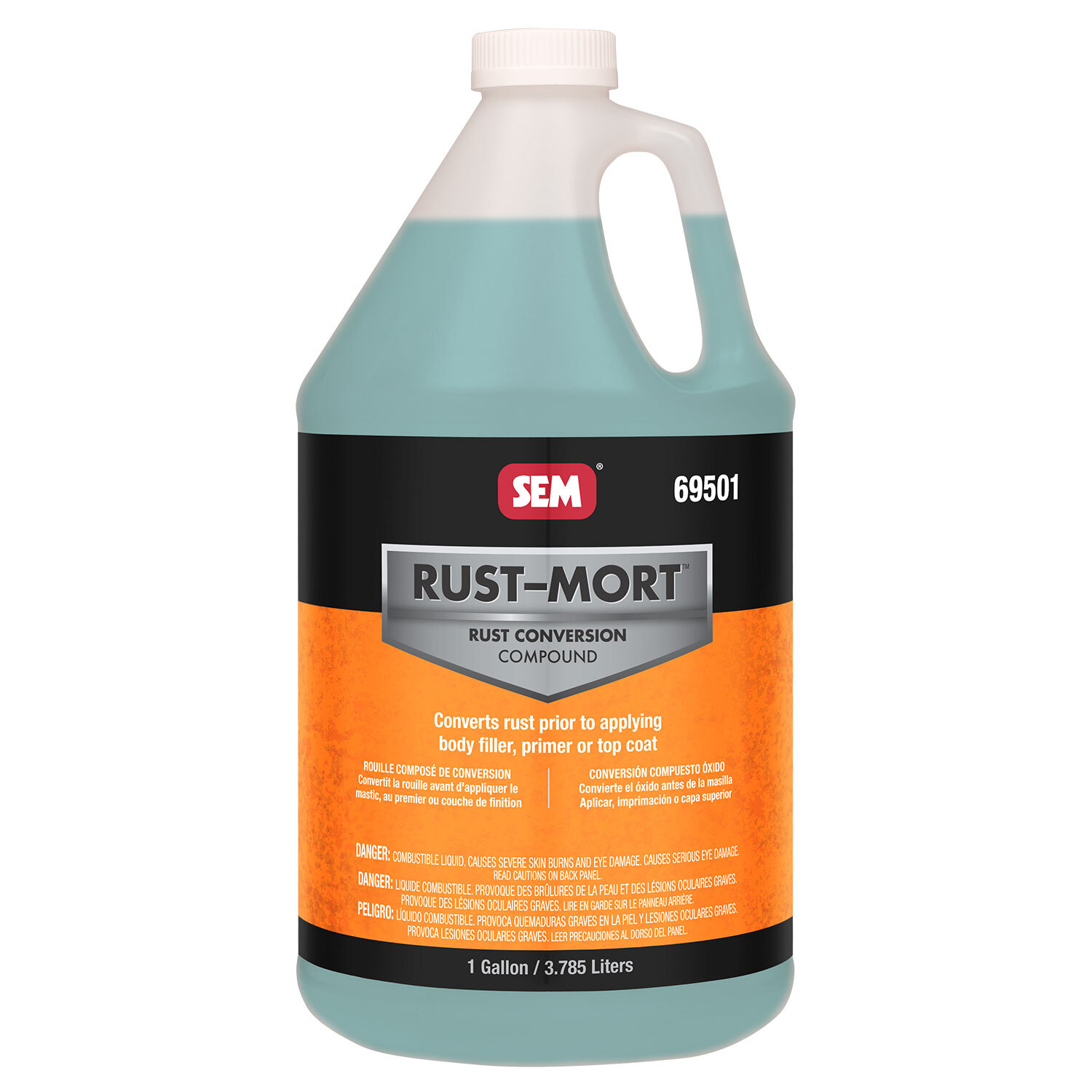 SEM Rust-Mort – Converts Rust To A Hard Protective Coating, 1 Gallon