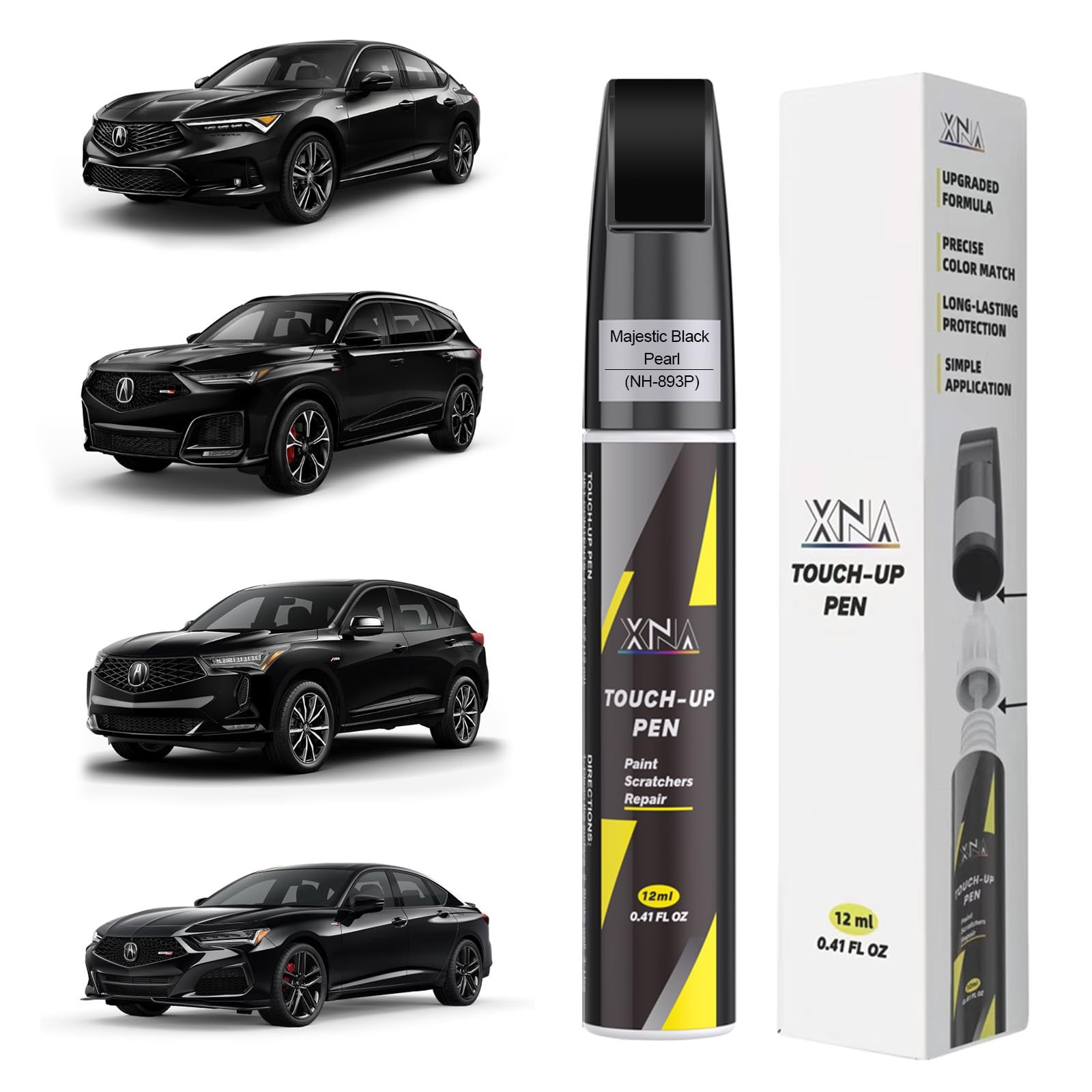 Acura Majestic Black Pearl NH-893P Car Touch Up Paint Pen Scratch Repair Kit