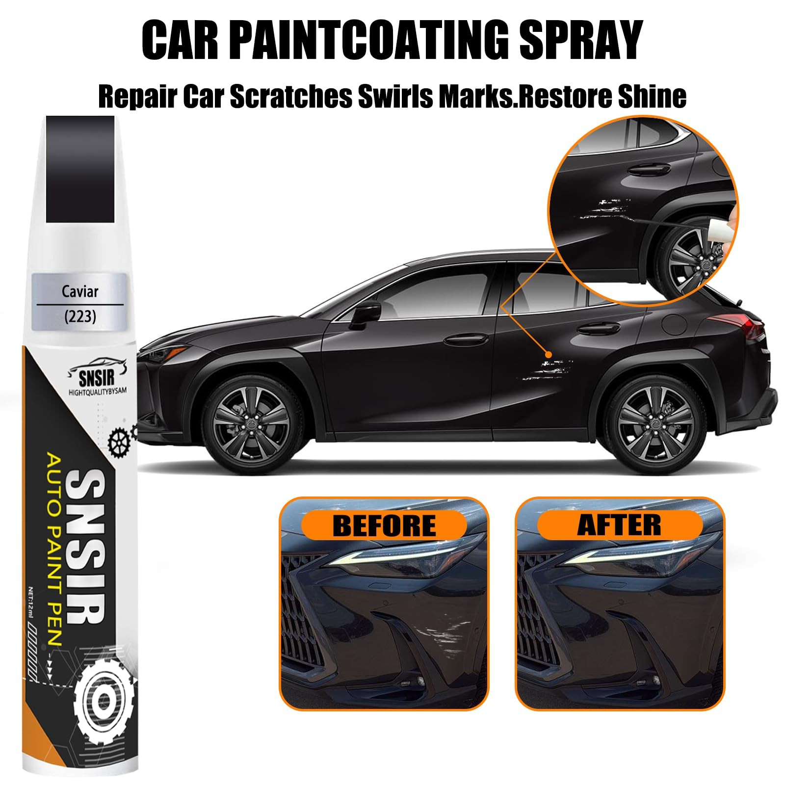 Touch Up Paint Kit For Lexus 223 Caviar Scratch Repair Kit OEM Match New
