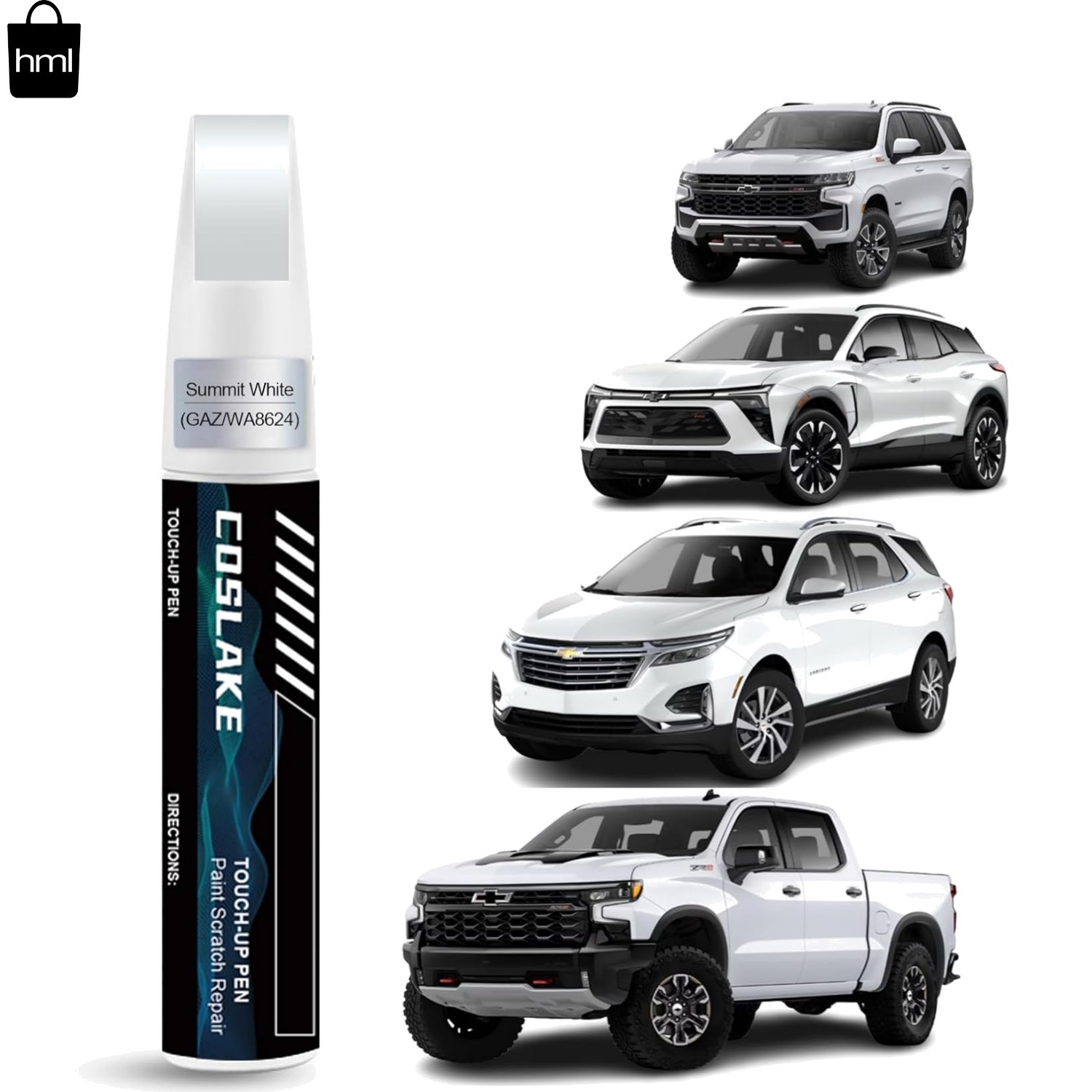 12ml Summit White Touch-Up Paint with Brush for Any Scratch – Car Repair Kit
