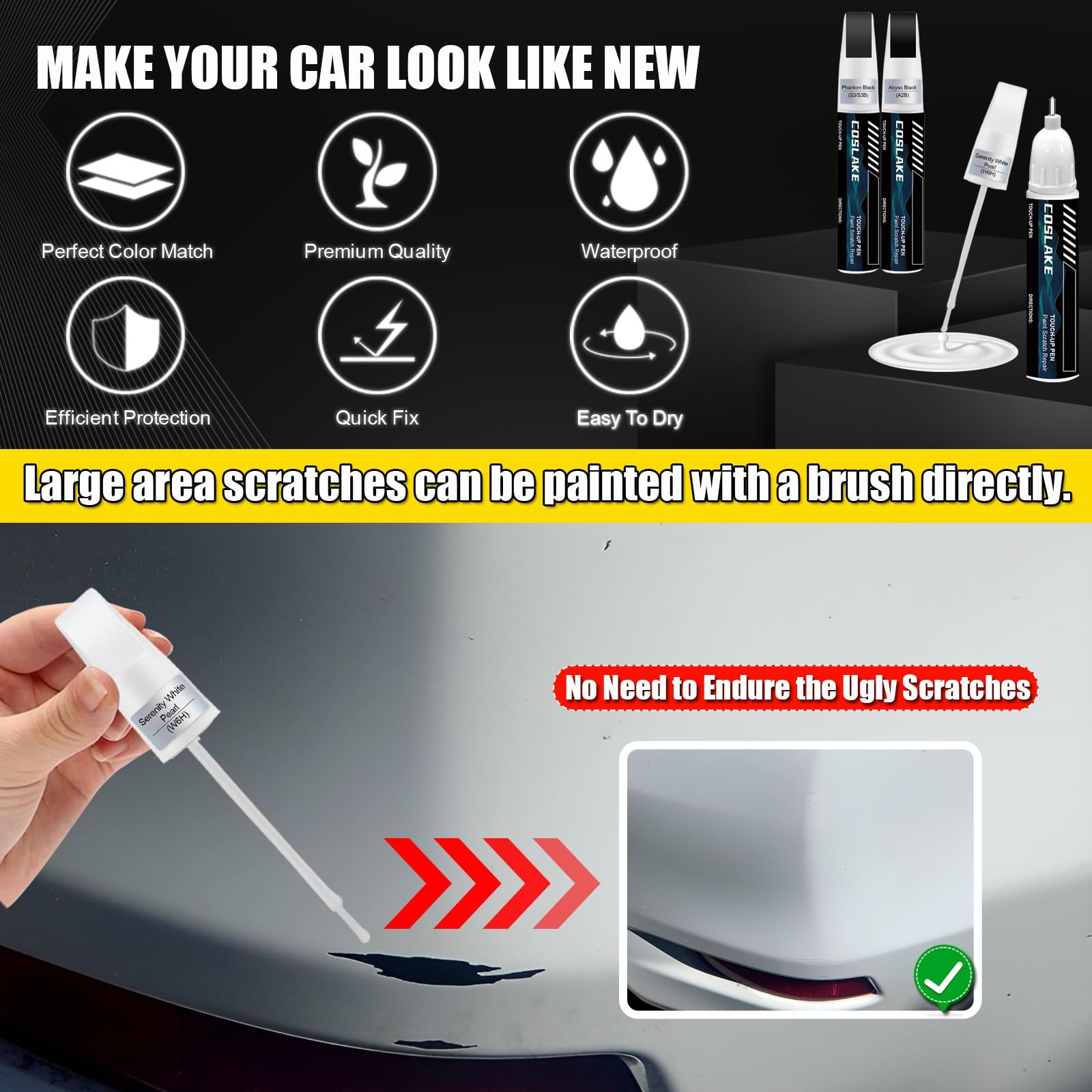 Touch Up Paint Kit For Hyundai UB7 Moonlight Cloud OEM Match Scratch Repair