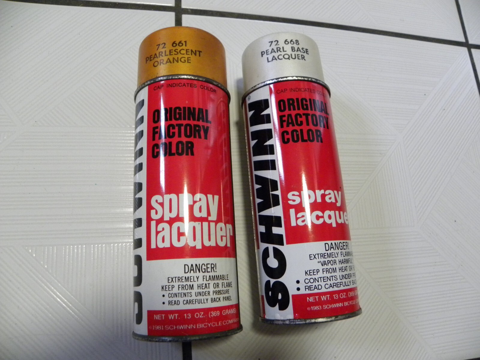 SCHWINN 1981 SUPERIOR spray paint PEARL ORANGE Pearlescent 13 oz lacquer OEM NOS