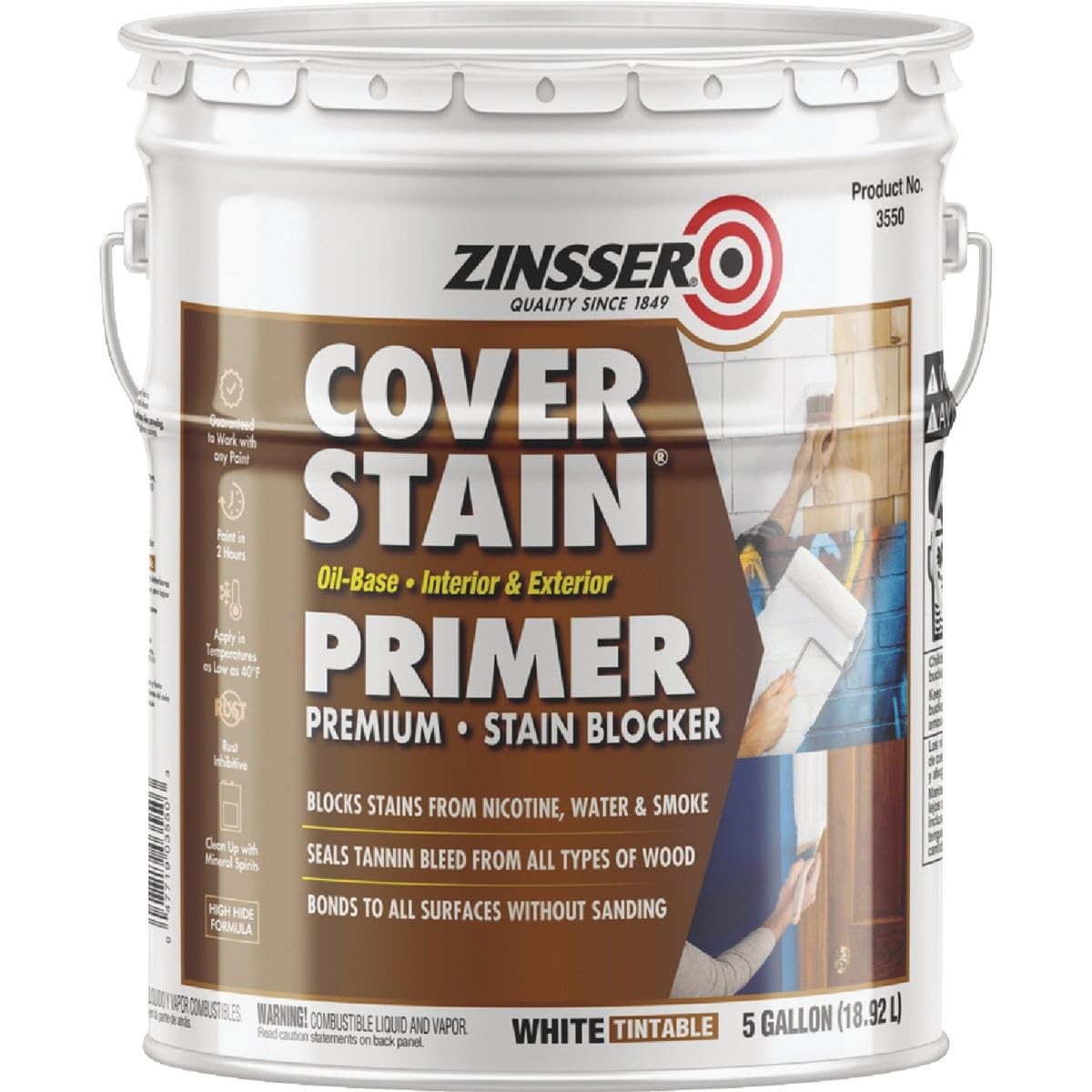 RUST-OLEUM 3550 Voc High Hide Cover Stain 5-Gallon