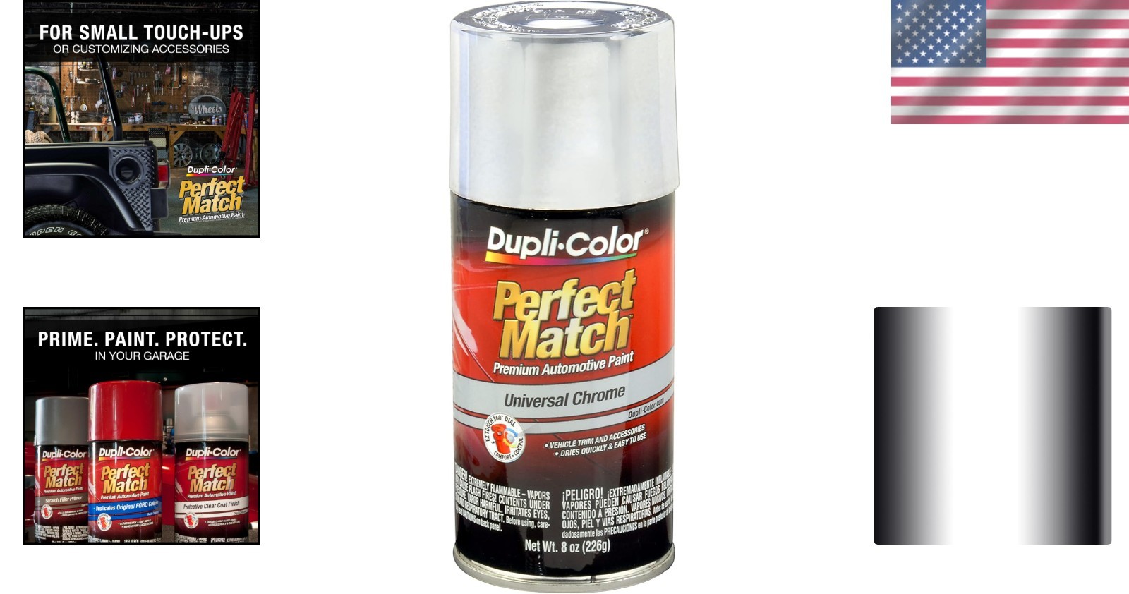 Fast-Drying Universal Chrome Automotive Spray Paint – 8 oz Can by Dupli-Color