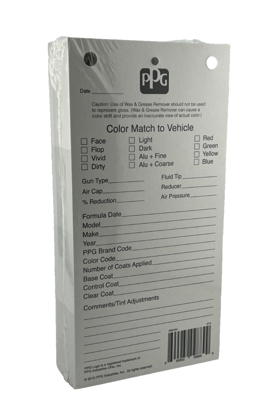 PPG ARMC464 Auto Paint Color Matching Spray Out Cards 100 – FREE SHIPPING