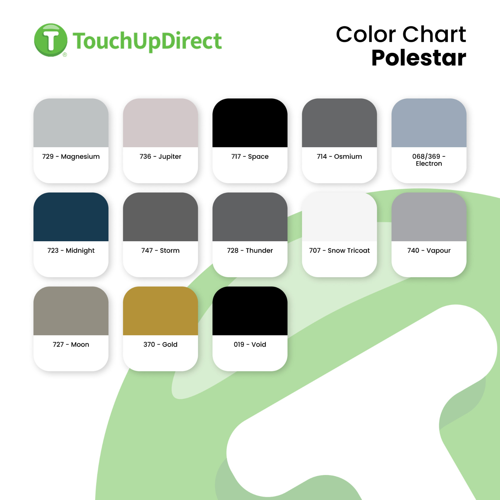 Polestar Touch Up Paint by TouchUpDirect – Brush or Spray Paint – Choose A Color