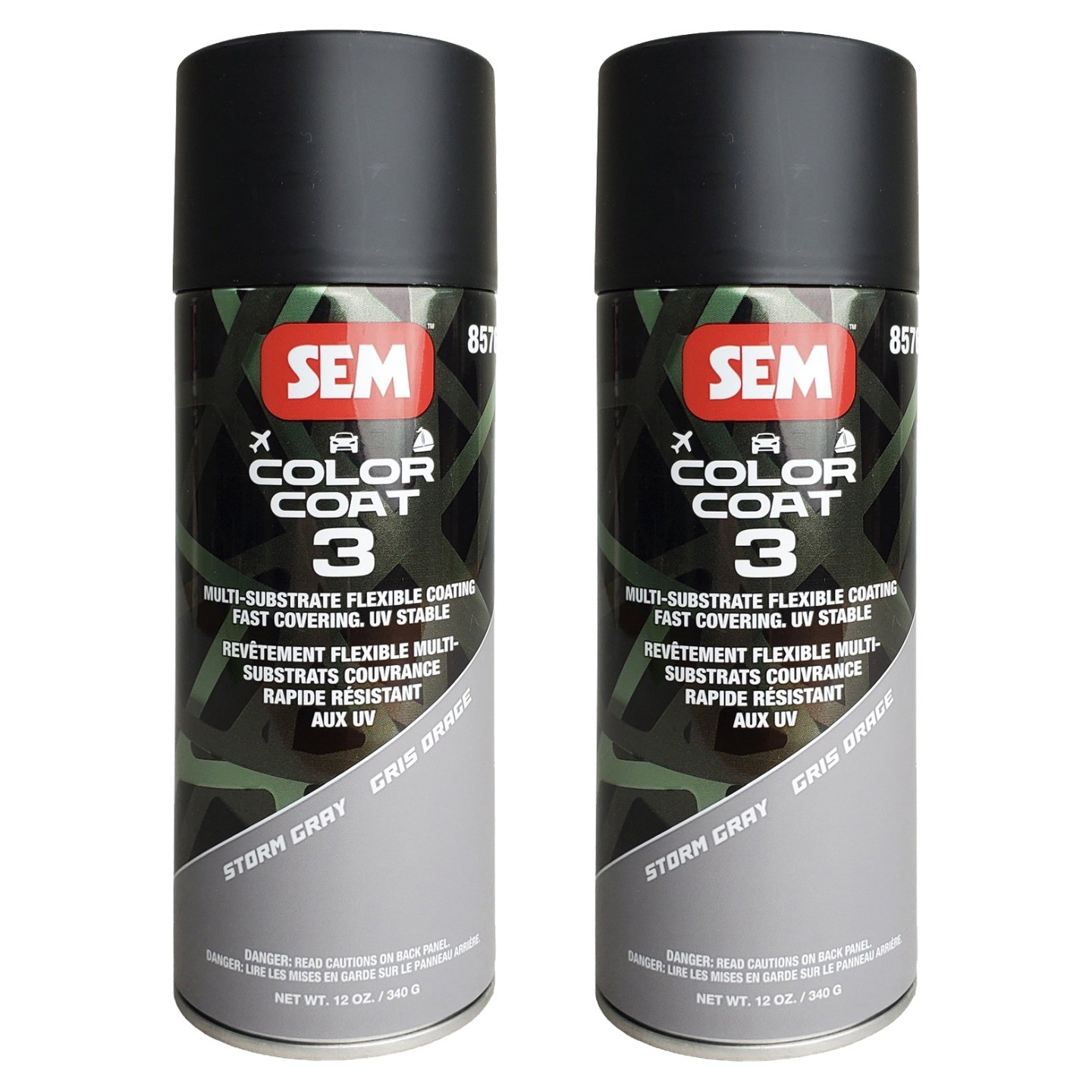 SEM 85763 Color Coat 3 Storm Gray Flexible Coating 12 oz. (2 Pack)