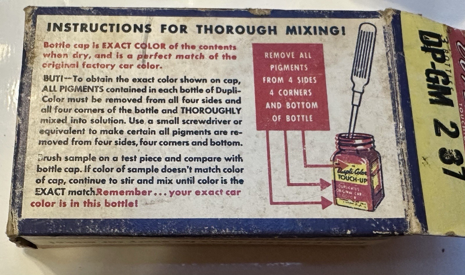 Vintage DUPLI-COLOR DP-GM 2 37 Box with 3 Glass Bottles For Display 1975 GM Old