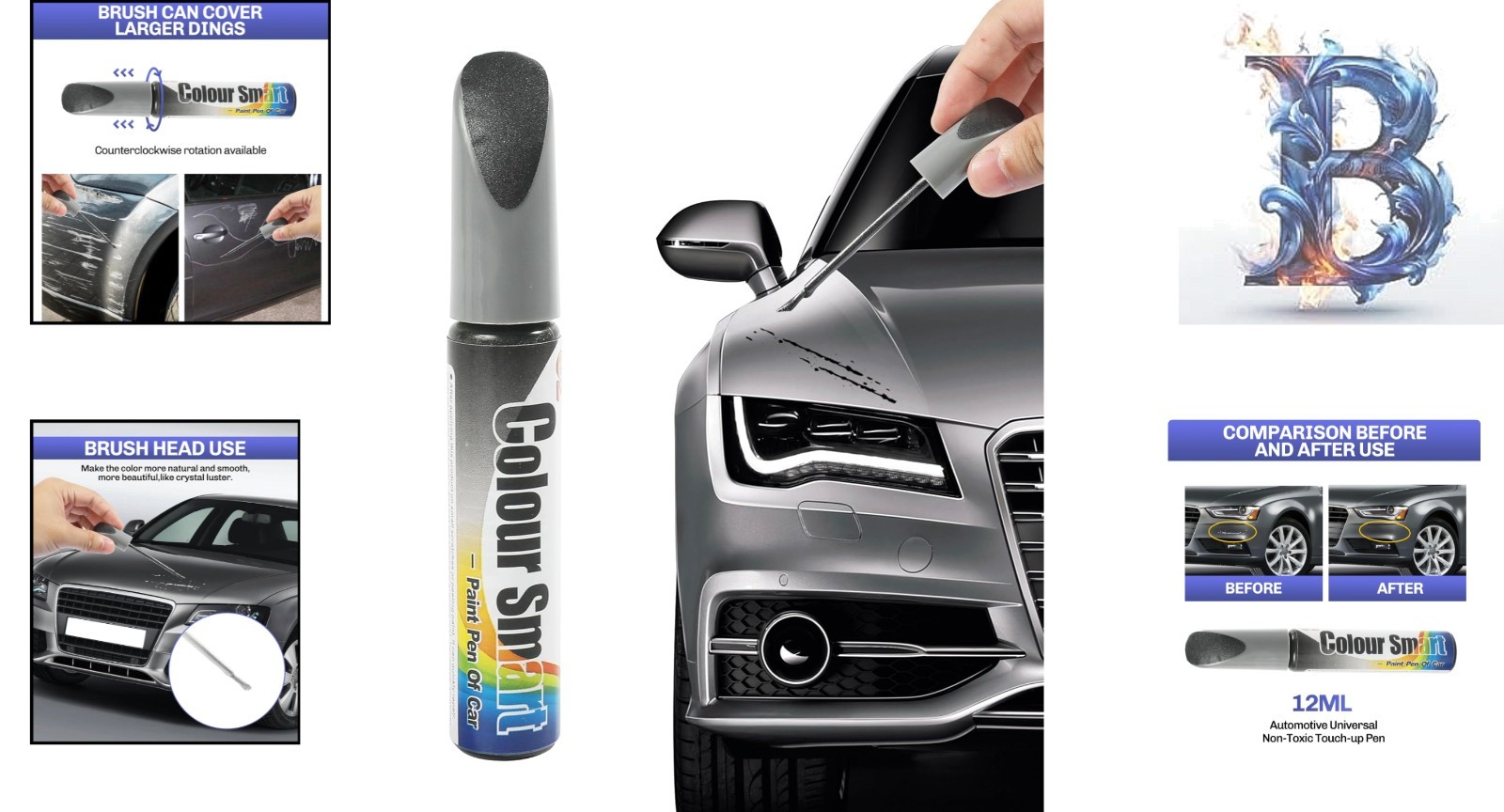 Multicolor Car Touch-Up Paint Pen – Accurate Scratch Repair for Metal Surfaces