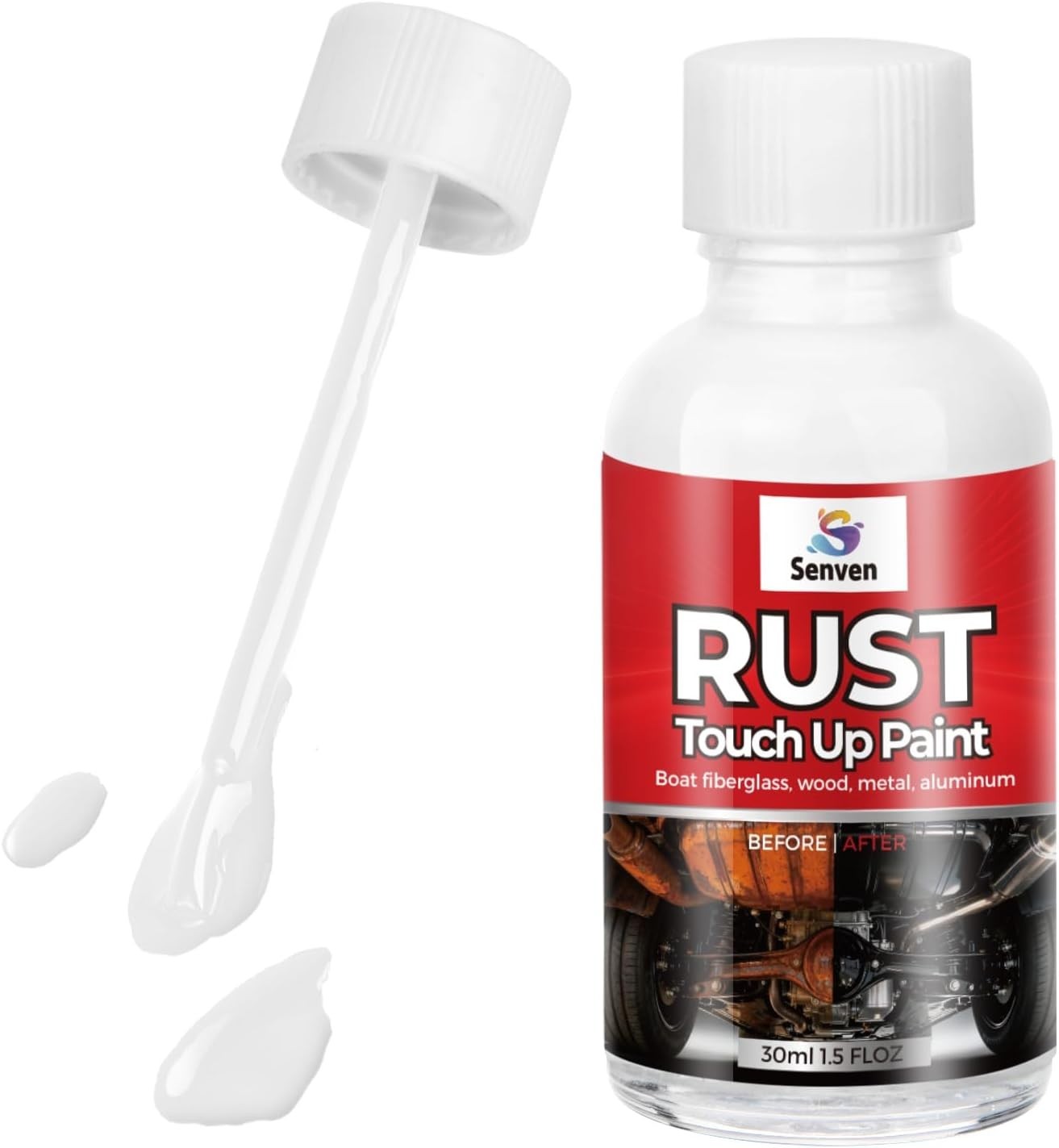 Rust White Touch Up Paint, Multi Surface Acrylic White Touch Up Paint Pen Scr…