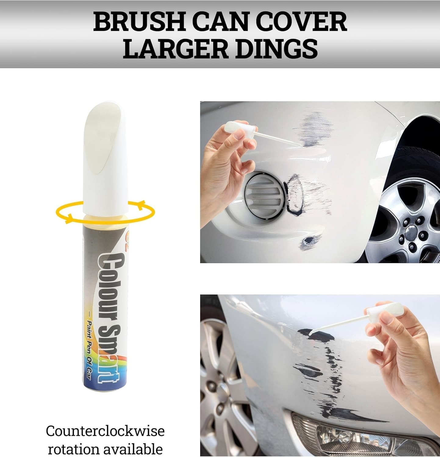 Car Touch Up Paint Pen – Fast-Drying Scratch Repair for White Vehicles, 12ml