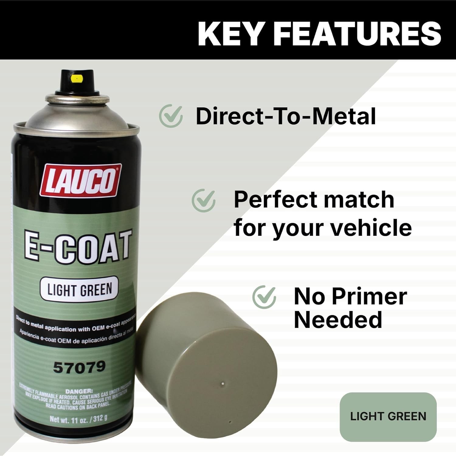 E-Coat Light Green 11 Oz Aerosol Spray Can