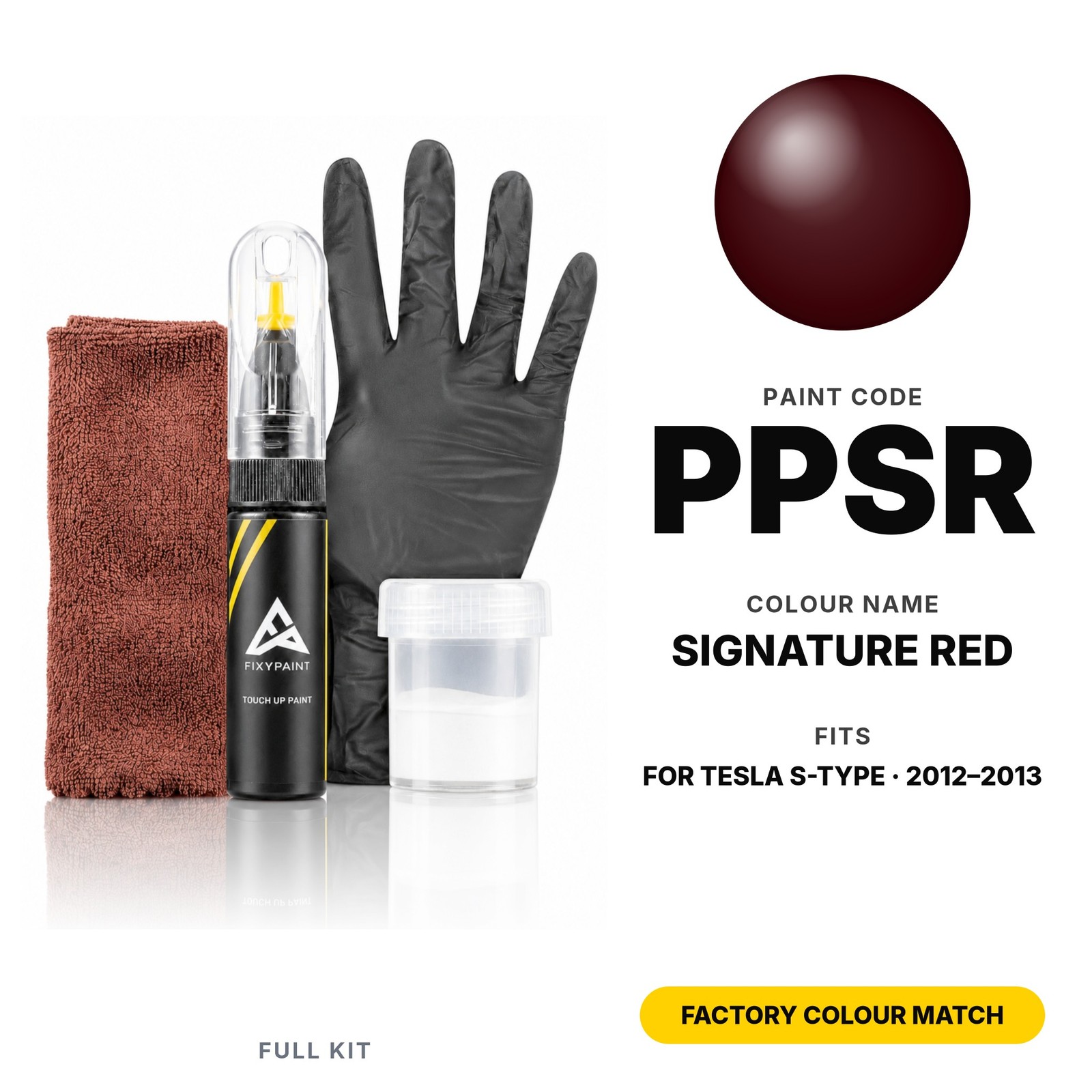 Touch Up Paint For Tesla S-Type PPSR Signature Red Full Kit Dent Repair