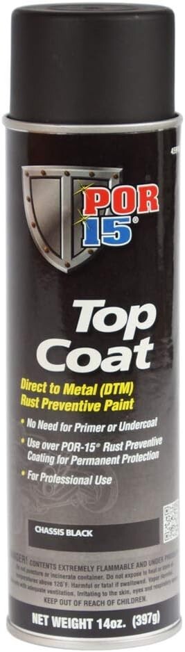 New POR 15 45918 (Chassis Black Top Coat – 14oz Aerosol Can)