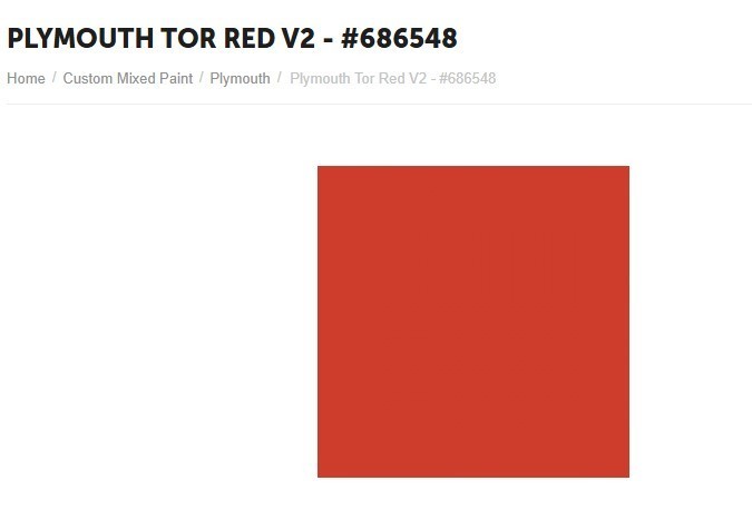 Two (2) Cans Plymouth V2 Tor-Red, Dodge V2 Hemi Orange Color-Matched Paint