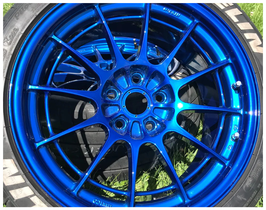 Metallic Blue Chrome Wheels Spray Paint Rim Steel Aluminum +Primer Coating 3Cans