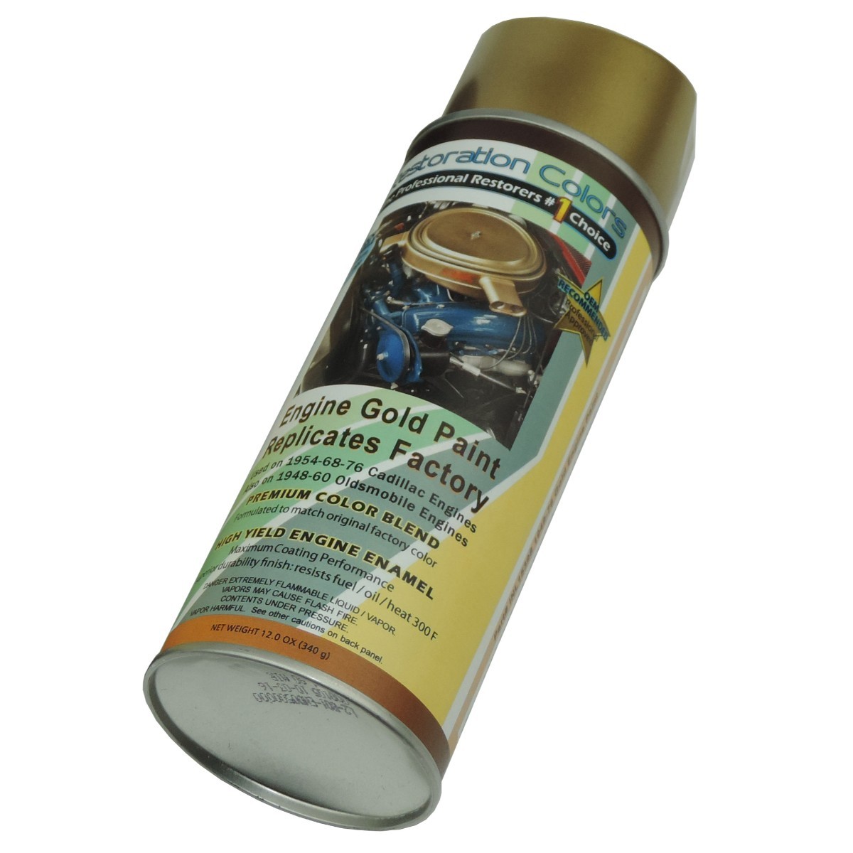 Spray Paint High Temp Enamel Gold Engine 1949-76 Cadillac 1948-60 Oldsmobile