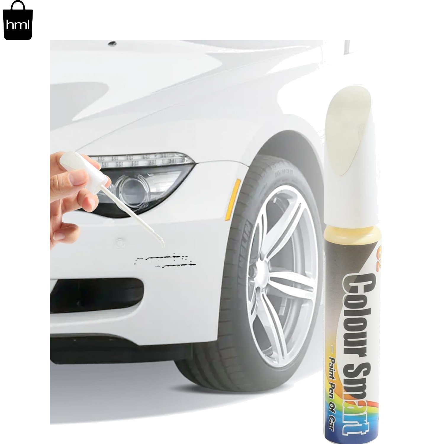 Car Touch Up Paint Pen (White) – Fast-Drying Enamel for Effortless Scratch Fixes