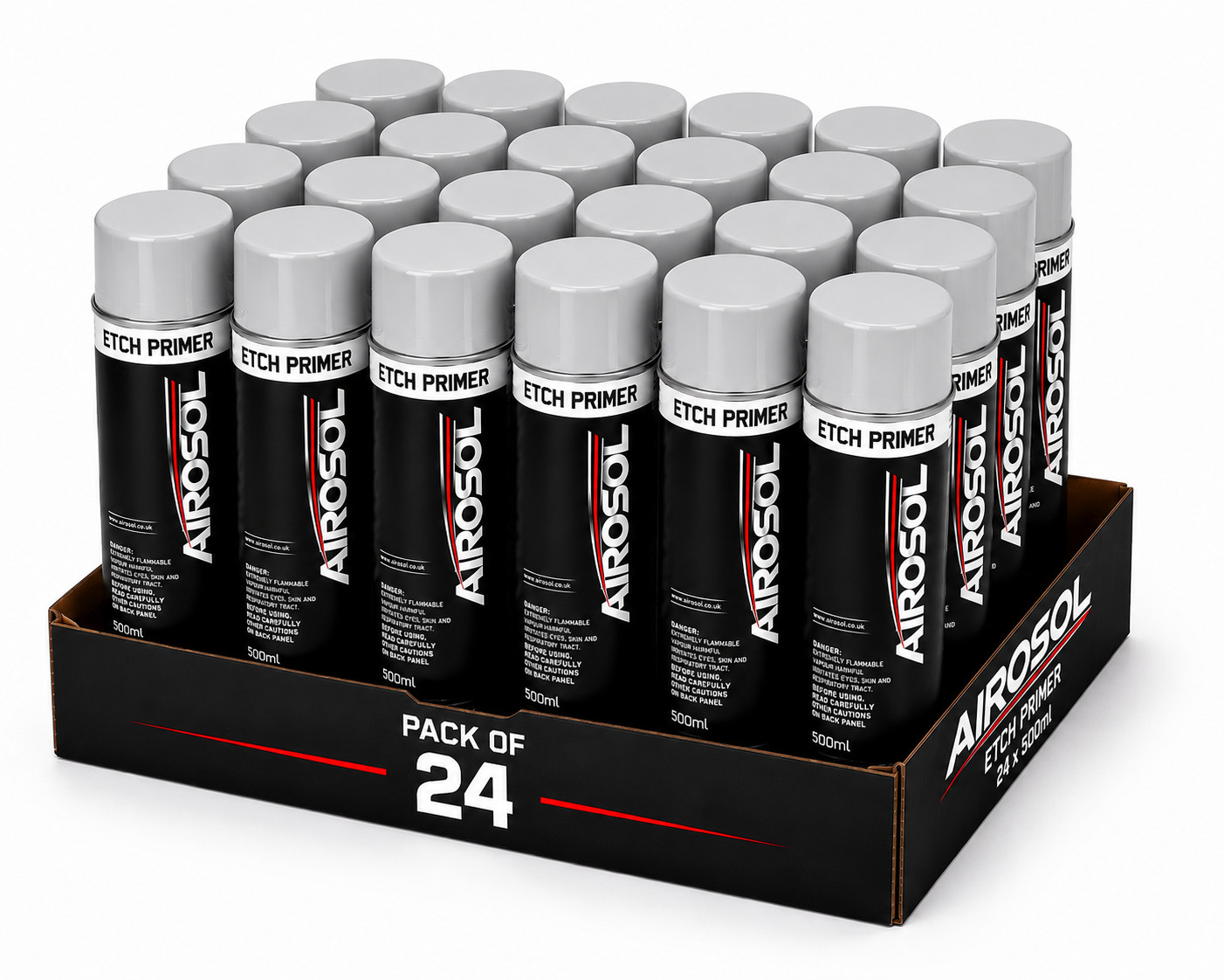 24 x Etch Primer Aerosol Spray 500ml Bare Metal Car Adhesion Promoter 24 Pack