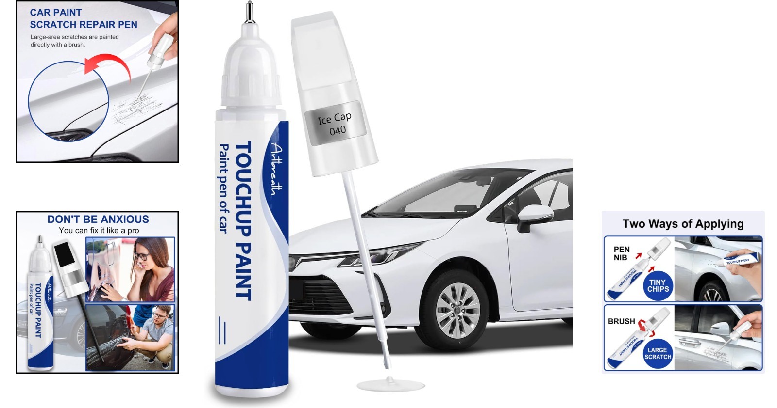 Super White040 Car Scratch Repair – Toyota Paint Pen for Avalon, Camry, Prius