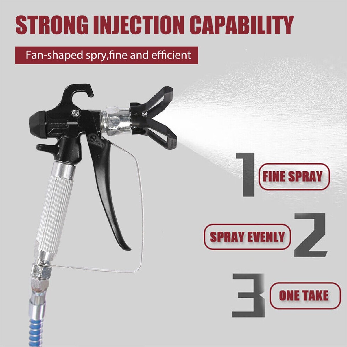 2.5HP Electric Airless Paint Sprayer High Efficient 3300PSI W/Extension Rod 220V