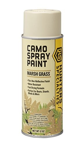 Hunters Specialties Permanent Camo Spray Paint 12oz Bottle Marsh Grass Tan 00321