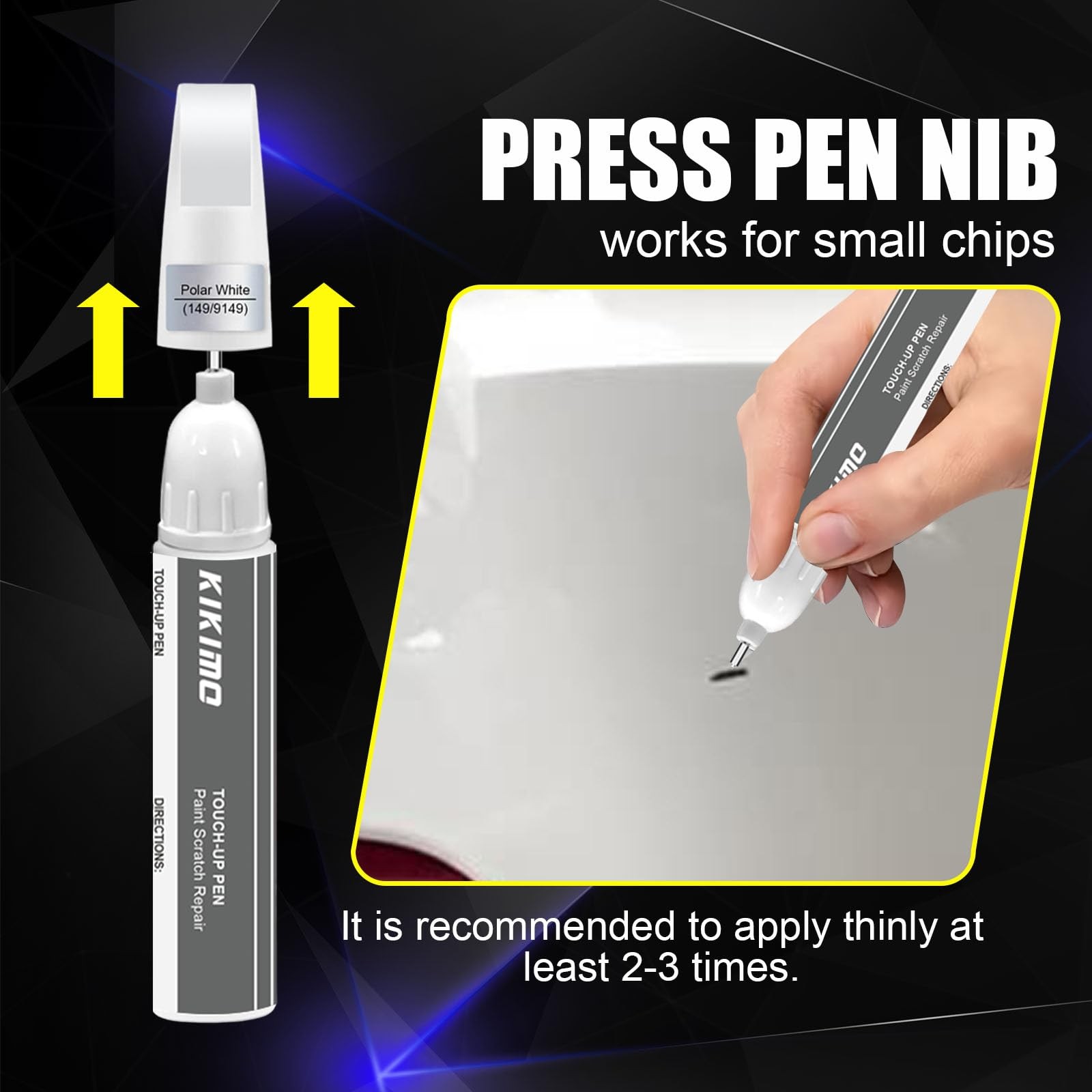 Touch Up Paint Kit For Mercedes Benz 149 9149 Polar White Scratch Repair Kit
