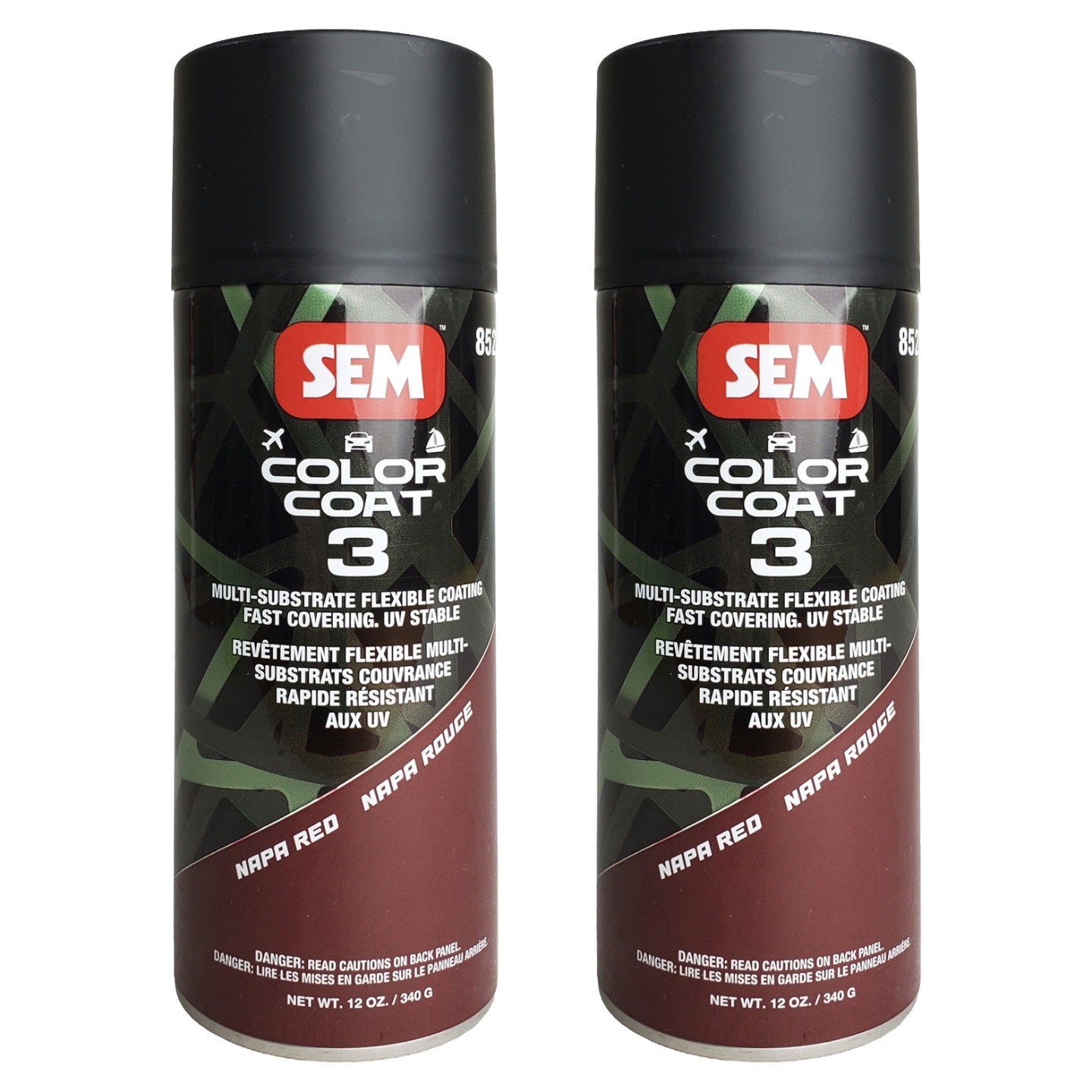 SEM 85273 Color Coat 3 Napa Red Flexible Coating 12 oz. (2 Pack)