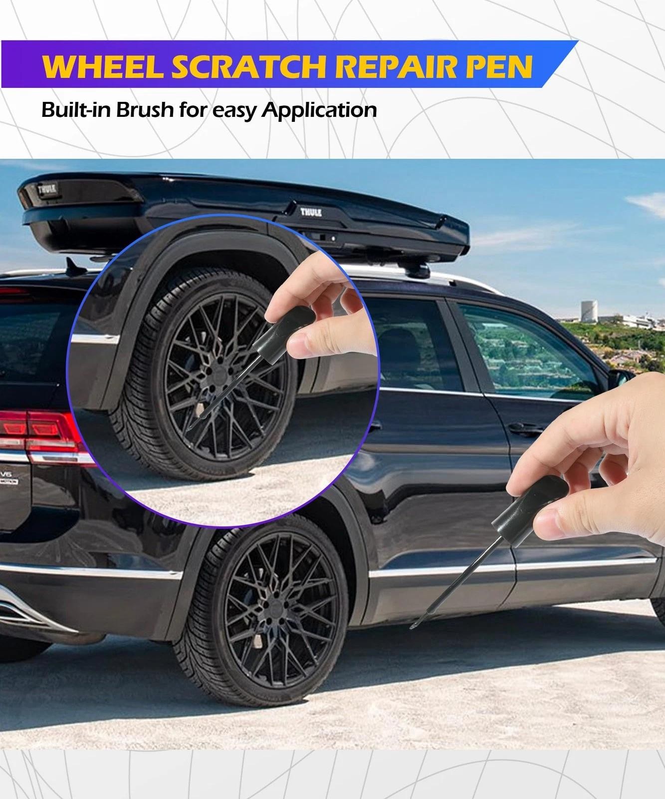 Black Touch-up Paint Pen for Car Scratch and Wheel Rim Repair