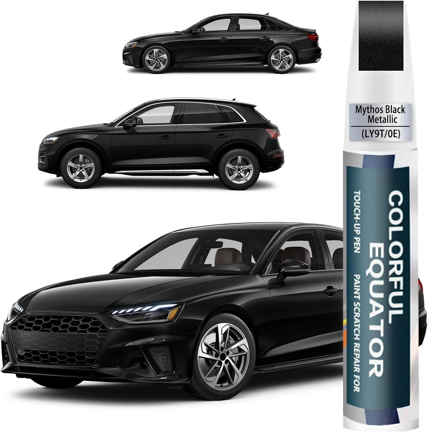 0.4 Fl Oz Mythos Black Metallic Touch-Up Paint for Audi – Quick-Dry Scratch Fix