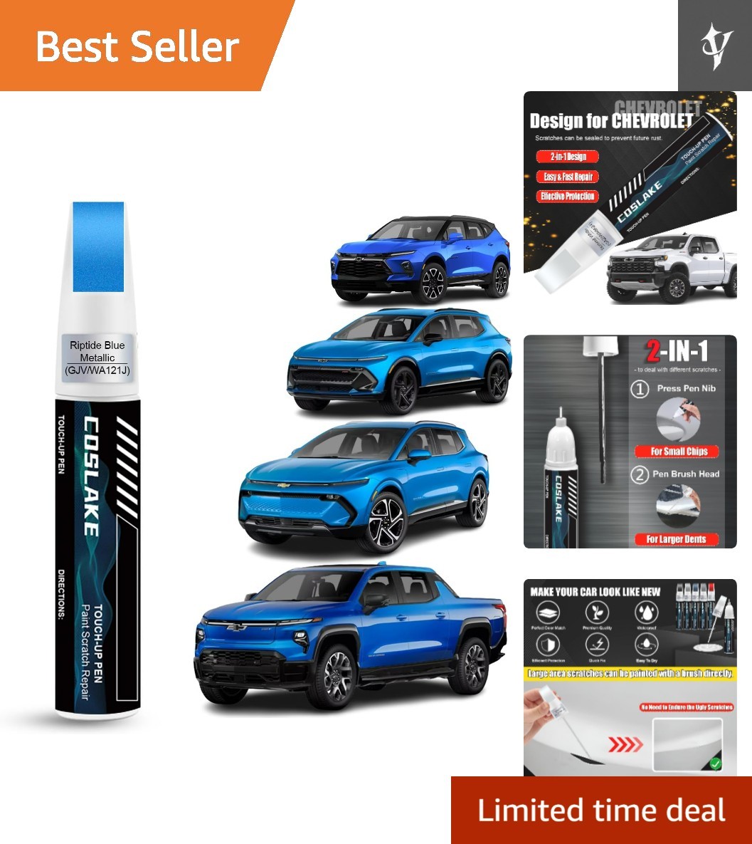 Riptide Blue Metallic Car Touch-Up Paint for 2024-2026 Chevy Models – 12ml